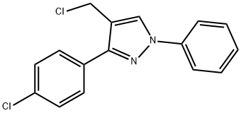 4-(CHLOROMETHYL)-3-(4-CHLOROPHENYL)-1-PHENYL-1H-PYRAZOLE Struktur