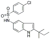 4-CHLORO-N-[2-(1,1-DIMETHYLPROPYL)-1H-INDOL-5-YL]BENZENESULPHONAMIDE Struktur