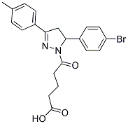 5-[5-(4-BROMOPHENYL)-3-(4-METHYLPHENYL)-4,5-DIHYDRO-1H-PYRAZOL-1-YL]-5-OXOPENTANOIC ACID Struktur