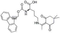 FMOC-(N-DELTA-1-(4,4-DIMETHYL-2,6-DIOXOCYCLOHEX-1-YLIDENE)ETHYL)-D-ORNITHINE Struktur