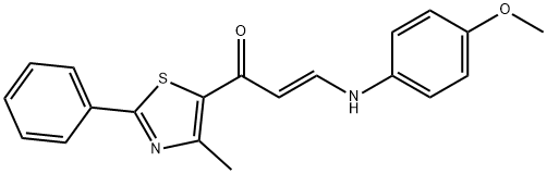 (E)-3-(4-METHOXYANILINO)-1-(4-METHYL-2-PHENYL-1,3-THIAZOL-5-YL)-2-PROPEN-1-ONE Struktur