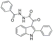 N'-BENZOYL-2-OXO-2-(2-PHENYL-1H-INDOL-3-YL)ACETOHYDRAZIDE Struktur