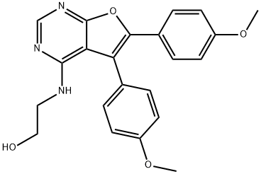 2-{[5,6-BIS(4-METHOXYPHENYL)FURO[2,3-D]PYRIMIDIN-4-YL]AMINO}ETHANOL Struktur