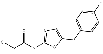 2-CHLORO-N-[5-(4-FLUORO-BENZYL)-THIAZOL-2-YL]-ACETAMIDE Struktur