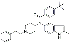 4-TERT-BUTYL-N-[2-METHYL-1H-INDOL-5-YL]-N-[1-(2-PHENYLETHYL)PIPERIDIN-4-YL]BENZAMIDE Struktur