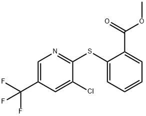 METHYL 2-([3-CHLORO-5-(TRIFLUOROMETHYL)-2-PYRIDINYL]SULPHANYL)BENZENECARBOXYLATE Struktur