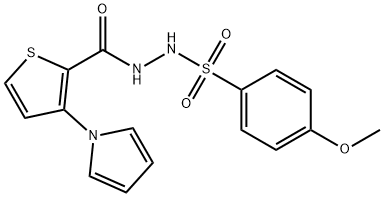 4-METHOXY-N'-([3-(1H-PYRROL-1-YL)-2-THIENYL]CARBONYL)BENZENESULFONOHYDRAZIDE Struktur