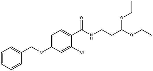 4-(BENZYLOXY)-2-CHLORO-N-(3,3-DIETHOXYPROPYL)BENZENECARBOXAMIDE Struktur