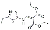 DIETHYL {[(5-ETHYL-1,3,4-THIADIAZOL-2-YL)AMINO]METHYLENE}MALONATE Struktur