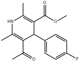 METHYL 5-ACETYL-4-(4-FLUOROPHENYL)-2,6-DIMETHYL-1,4-DIHYDRO-3-PYRIDINECARBOXYLATE Struktur