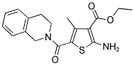 2-AMINO-5-(3,4-DIHYDRO-1H-ISOQUINOLINE-2-CARBONYL)-4-METHYL-THIOPHENE-3-CARBOXYLIC ACID ETHYL ESTER Struktur