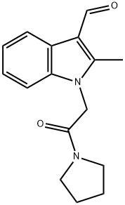 2-METHYL-1-(2-OXO-2-PYRROLIDIN-1-YL-ETHYL)-1H-INDOLE-3-CARBALDEHYDE Struktur