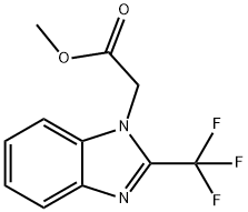 METHYL 2-[2-(TRIFLUOROMETHYL)-1H-1,3-BENZIMIDAZOL-1-YL]ACETATE Struktur