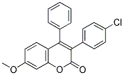 3(4'-CHLOROPHENYL)-7-METHOXY-4-PHENYLCOUMARIN Struktur