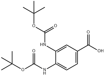 DI-BOC-3,4-DIAMINOBENZOIC ACID Struktur