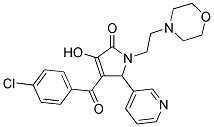 4-(4-CHLOROBENZOYL)-3-HYDROXY-1-(2-MORPHOLINOETHYL)-5-(PYRIDIN-3-YL)-1H-PYRROL-2(5H)-ONE Struktur