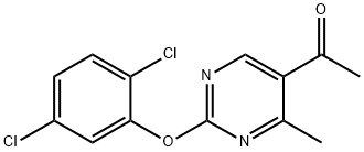 1-[2-(2,5-DICHLOROPHENOXY)-4-METHYL-5-PYRIMIDINYL]-1-ETHANONE Struktur