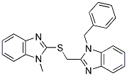 1-BENZYL-2-([(1-METHYL-1H-BENZIMIDAZOL-2-YL)THIO]METHYL)-1H-BENZIMIDAZOLE Struktur