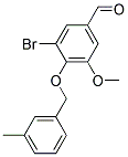 3-BROMO-5-METHOXY-4-[(3-METHYLBENZYL)OXY]BENZALDEHYDE Struktur