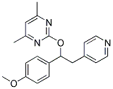 4,6-DIMETHYL-2-[1-(4-METHOXYPHENYL)-2-(PYRIDIN-4-YL)ETHOXY]PYRIMIDINE Struktur