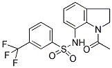 N-(1-ACETYL-2,3-DIHYDRO-1H-INDOL-7-YL)-3-(TRIFLUOROMETHYL)BENZENESULPHONAMIDE Struktur