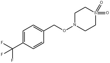 4-([4-(TRIFLUOROMETHYL)BENZYL]OXY)-1LAMBDA6,4-THIAZINANE-1,1-DIONE Struktur