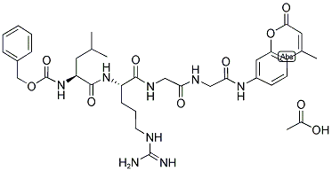 Z-LEU-ARG-GLY-GLY-AMC ACETATE SALT Struktur