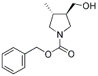 TRANS-3-HYDROXYMETHYL-4-METHYL-1-CBZ-PYRROLIDINE Struktur