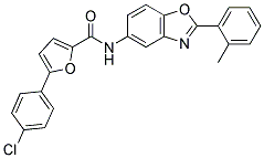 5-(4-CHLOROPHENYL)-N-[2-(2-METHYLPHENYL)-1,3-BENZOXAZOL-5-YL]-2-FURAMIDE Struktur