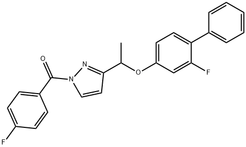 (3-(1-[(2-FLUORO[1,1'-BIPHENYL]-4-YL)OXY]ETHYL)-1H-PYRAZOL-1-YL)(4-FLUOROPHENYL)METHANONE Struktur