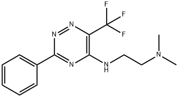 N-[2-(DIMETHYLAMINO)ETHYL]-N-[3-PHENYL-6-(TRIFLUOROMETHYL)-1,2,4-TRIAZIN-5-YL]AMINE Struktur