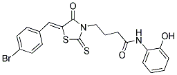 4-[(5Z)-5-(4-BROMOBENZYLIDENE)-4-OXO-2-THIOXO-1,3-THIAZOLIDIN-3-YL]-N-(2-HYDROXYPHENYL)BUTANAMIDE Struktur