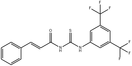 N-(((3,5-BIS(TRIFLUOROMETHYL)PHENYL)AMINO)THIOXOMETHYL)-3-PHENYLPROP-2-ENAMIDE Struktur