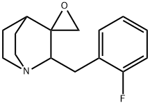 2-(2-FLUOROBENZYL)-3-(EPOXYMETHYL)QUINULIDINE Struktur