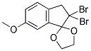 2,2-DIBROMO-6-METHOXY-1-INDANONE ETHYLENE KETAL Struktur