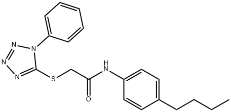 N-(4-BUTYLPHENYL)-2-[(1-PHENYL-1H-1,2,3,4-TETRAAZOL-5-YL)SULFANYL]ACETAMIDE Struktur