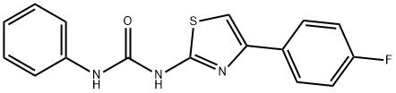 N-[4-(4-FLUOROPHENYL)-1,3-THIAZOL-2-YL]-N'-PHENYLUREA Struktur