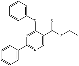 ETHYL 4-PHENOXY-2-PHENYL-5-PYRIMIDINECARBOXYLATE Struktur