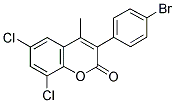 3(4'-BROMOPHENYL)-6,8-DICHLORO-4-METHYLCOUMARIN Struktur