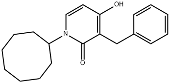 3-BENZYL-1-CYCLOOCTYL-4-HYDROXY-2(1H)-PYRIDINONE Struktur