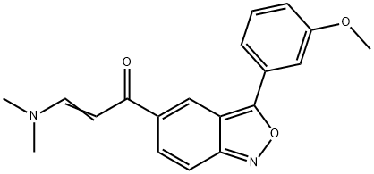 (E)-3-(DIMETHYLAMINO)-1-[3-(3-METHOXYPHENYL)-2,1-BENZISOXAZOL-5-YL]-2-PROPEN-1-ONE Struktur