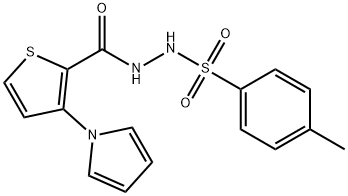 4-METHYL-N'-([3-(1H-PYRROL-1-YL)-2-THIENYL]CARBONYL)BENZENESULFONOHYDRAZIDE Struktur