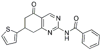 N-(5-OXO-7-THIEN-2-YL-5,6,7,8-TETRAHYDROQUINAZOLIN-2-YL)BENZAMIDE Struktur