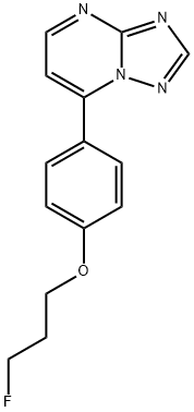 3-FLUOROPROPYL 4-[1,2,4]TRIAZOLO[1,5-A]PYRIMIDIN-7-YLPHENYL ETHER Struktur