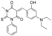 (Z)-5-(4-(DIETHYLAMINO)-2-HYDROXYBENZYLIDENE)-3-METHYL-1-PHENYL-2-THIOXO-DIHYDROPYRIMIDINE-4,6(1H,5H)-DIONE Struktur