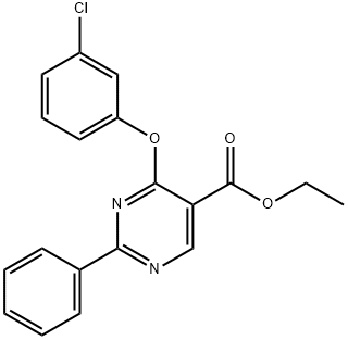 ETHYL 4-(3-CHLOROPHENOXY)-2-PHENYL-5-PYRIMIDINECARBOXYLATE Struktur