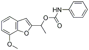 1-(7-METHOXY-1-BENZOFURAN-2-YL)ETHYL N-PHENYLCARBAMATE Struktur