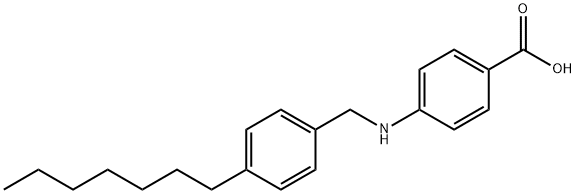 4-[(4-HEPTYLBENZYL)AMINO]BENZENECARBOXYLIC ACID Struktur