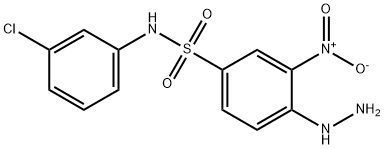 N-(3-CHLORO-PHENYL)-4-HYDRAZINO-3-NITRO-BENZENESULFONAMIDE Struktur