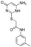 2-[(6-AMINO-4-OXO-1,4-DIHYDROPYRIMIDIN-2-YL)THIO]-N-(3-METHYLPHENYL)ACETAMIDE Struktur